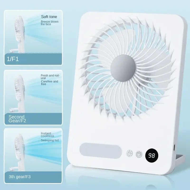 Slim Foldable Led Fan, Small Night Light Fan, Dormitory Hanging Dual Purpose Fan, Summer Mini Fan With Light Slim Foldable Led Fan, Small Night Light Fan, Dormitory Hanging Dual Purpose Fan, Summer Mini Fan With Light